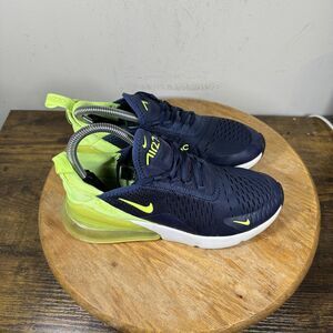 Nike Air Max 270 Shoes Womens Size 7 Blue Volt AH6789-401 Cushion